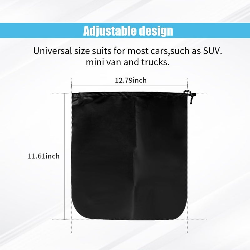 GLSOWEE 2PCS Car Side Mirror Covers - Waterproof Snow Mirror Cover Protects from Ice Snow Frost Dew Rain Bird Poop - Silver Coated Rearview Protection Cover Winter Snowproof Accessories for Cars Trucks SUVs - Image 2